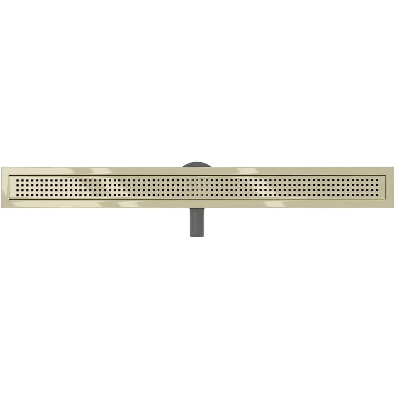 Mexen Flat 360° lineært gulvafløb i guld, 90 cm, komplet sæt