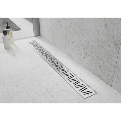 Mexen Flat inox lineært afløb 100 cm, 1 stk.