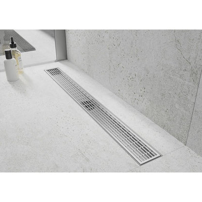 Mexen Flat inox lineært afløb 80 cm, 1 stk.