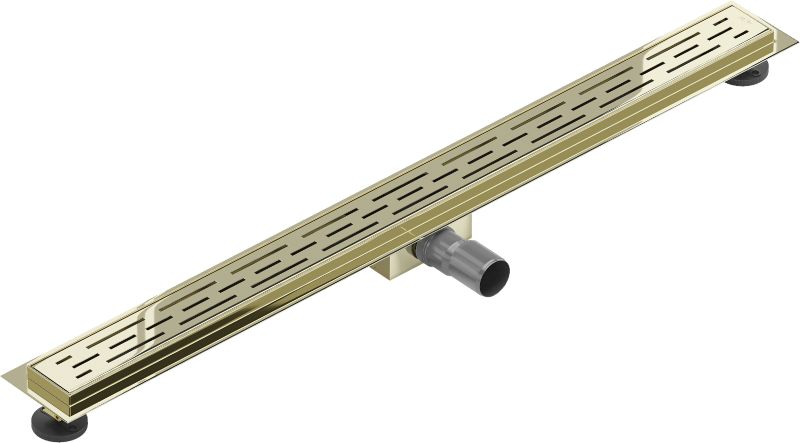 Mexen Flat M01 lineært gulvafløb i guld 80 cm, 1 stk.