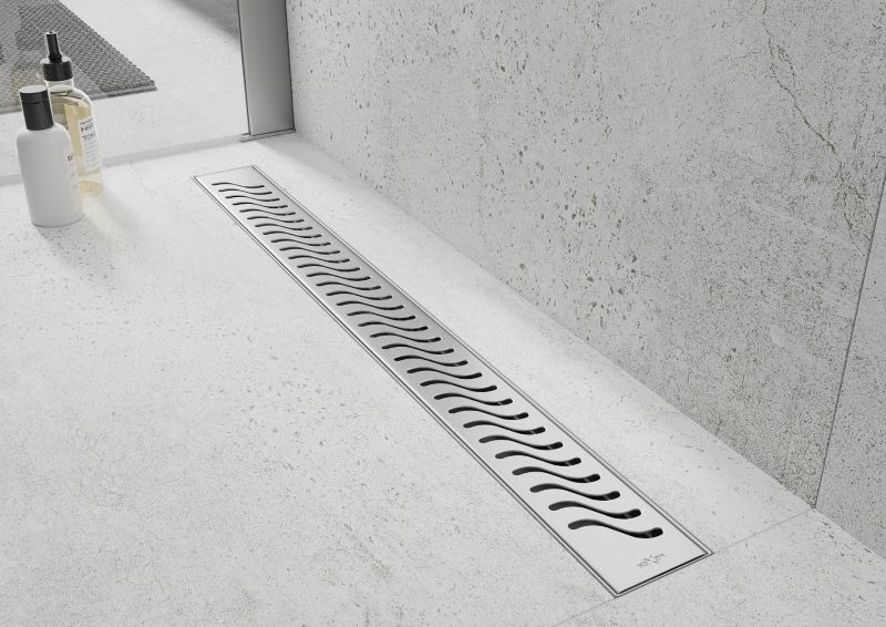 Mexen Flat M09 lineært afløb i inox 100 cm, 1 stk