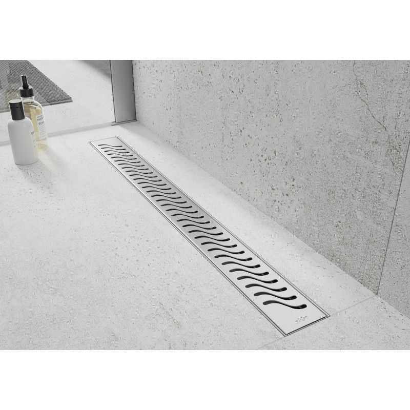 Mexen Flat M09 lineært afløb inox 80 cm, 1 stk.