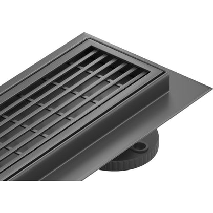 Mexen Flat M33 sort lineært gulvafløb 1 stk.