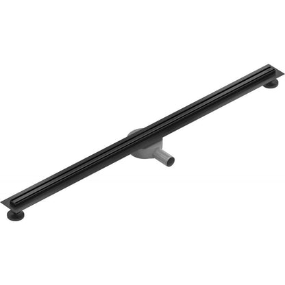 Mexen Flat slim lineært afløb i sort, 1 stk.