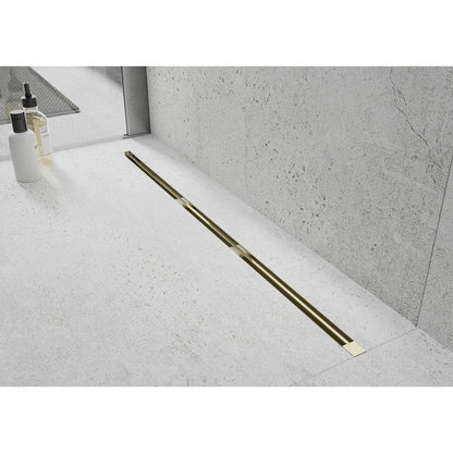 Mexen Flat super-slim roterbar gulvafløb 80 cm i guld, 1 stk.