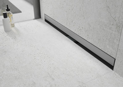 Mexen Flat Wall inox 120 cm vægmonteret lineært afløb 2-i-1, 1 stk.