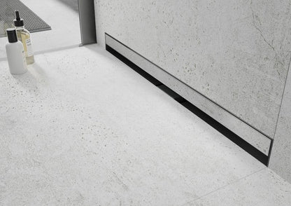 Mexen Flat Wall inox 120 cm vægmonteret lineært afløb 2-i-1, 1 stk.