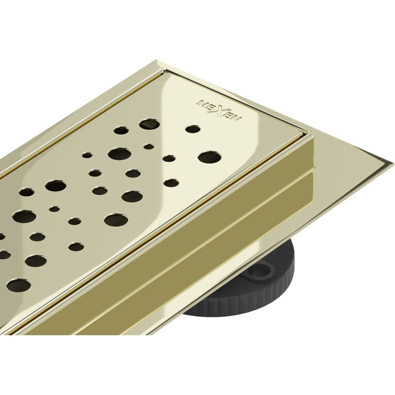 Mexen Flat gulvafløb i guld, 1 stk.