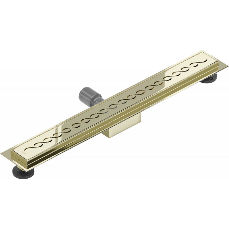 Mexen Flat lineært gulvafløb i guld 50 cm, 1 stk.