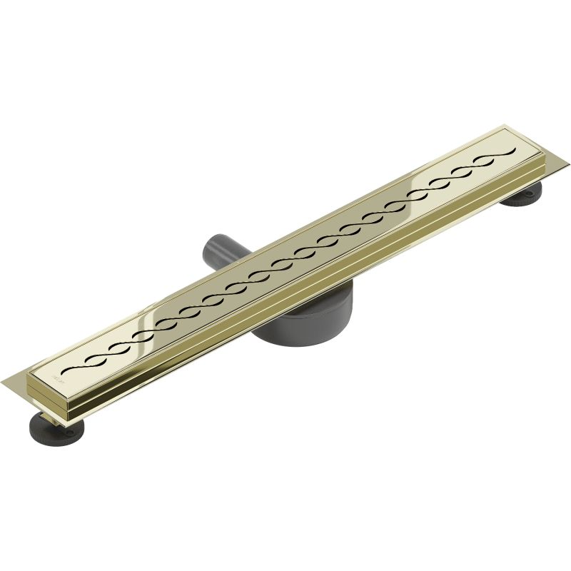 Mexen Flat lineært gulvafløb i guld 60 cm, 1 stk.