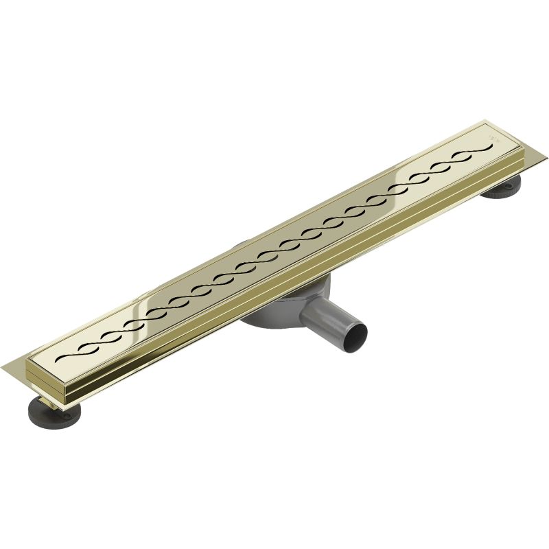 Mexen Flat lineært gulvafløb i guld 60 cm, 1 stk.