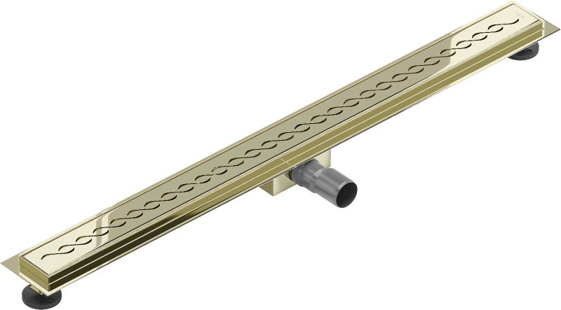 Mexen Flat lineært gulvafløb i guld 80 cm 1 stk