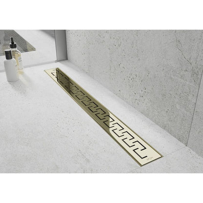 Mexen Flat lineært gulvafløb i guld 90 cm, 1 stk.