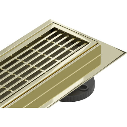 Mexen Flat gulvafløb 90 cm i guld, 1 stk.