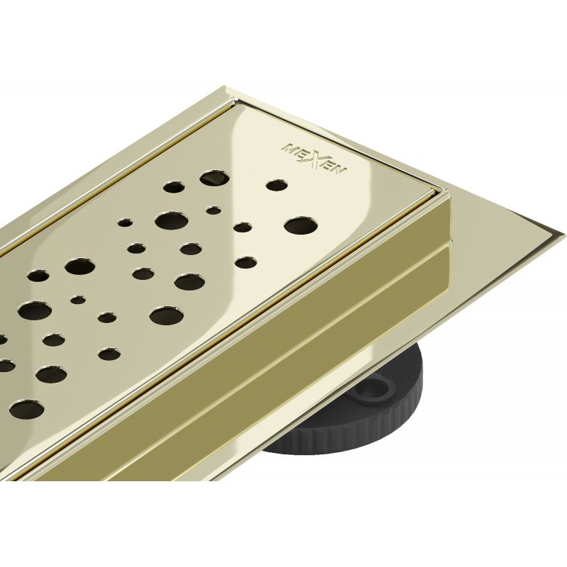 Mexen Flat gulvafløb 90 cm i guld, 1 stk.