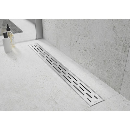 Drejeligt lineært afløb Mexen Flat 360 inox 1 stk.