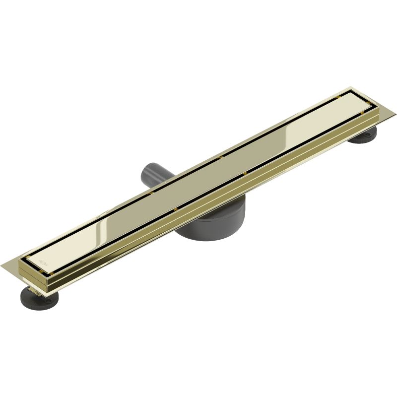 Drejelig lineær afløb Mexen Flat 360 guldfarvet 1 stk.