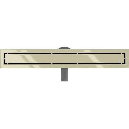 Drejelig lineær afløb Mexen Flat 360 guldfarvet 1 stk.