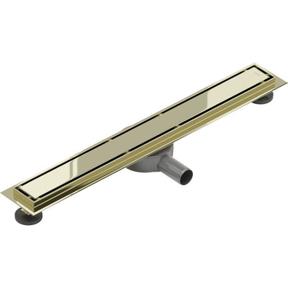 Drejelig lineær afløb Mexen Flat 360 guldfarvet 1 stk.