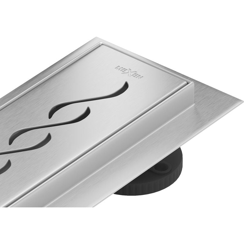 Drejelig lineær afløb Mexen Flat inox 50 cm, 1 stk.