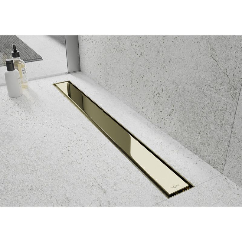 Mexen Flat roterbar gulvafløb 90 cm i guld, 1 stk.