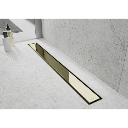 Mexen Flat roterbar gulvafløb 90 cm i guld, 1 stk.