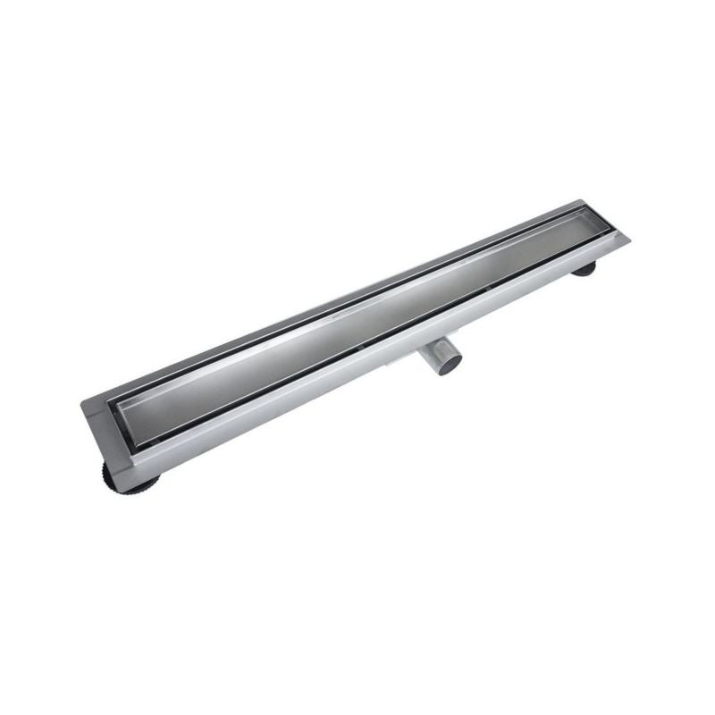 Breezz Veo Drain SS 50 cm lineært bruseafløb med tør sifon og 2-i-1 metalafdækning i krom, 1 stk.