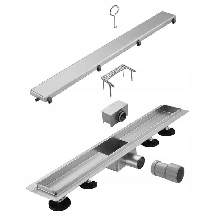BVT Best Drain 60 cm lineært bruseafløb med metalafdækning 2-i-1 krom 1 stk.