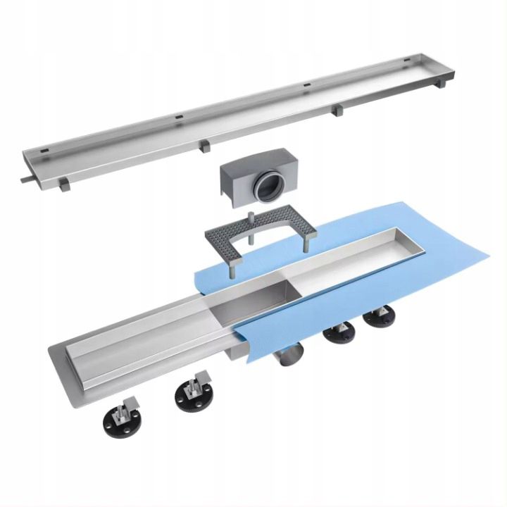 BVT Best Drain 60 cm lineært bruseafløb med metalafdækning 2-i-1 krom 1 stk.