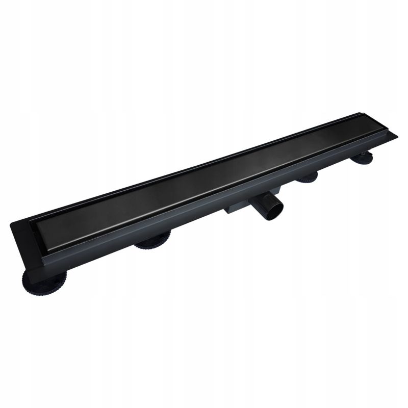 BVT Best Drain 70 cm lineært bruseafløb med metalrist 2-i-1 mat sort 1 stk.