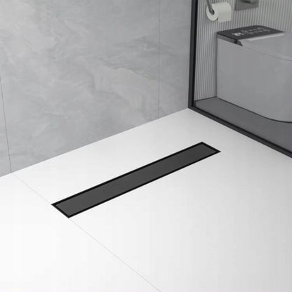 BVT Best Drain 70 cm lineært bruseafløb med metalrist 2-i-1 mat sort 1 stk.