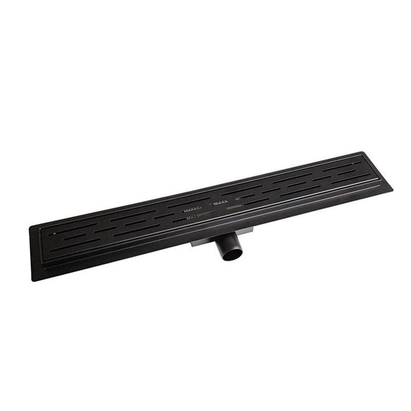 BVT Black Matt Line Drain 60 cm lineært bruseafløb med metalrist i mat-sort