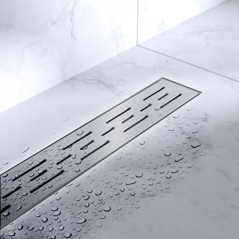 Line Steel Drain 60 cm lineært bruseafløb med kromdæksel, 1 stk.