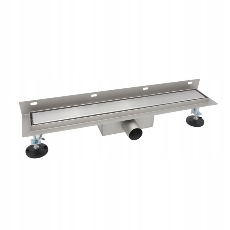 Durasan In Wall lineært bruseafløb 70 cm med metalafdækning 2-i-1 krom 1 stk.