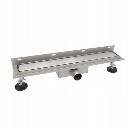 Durasan In Wall lineært bruseafløb 70 cm med metalafdækning 2-i-1 krom 1 stk.