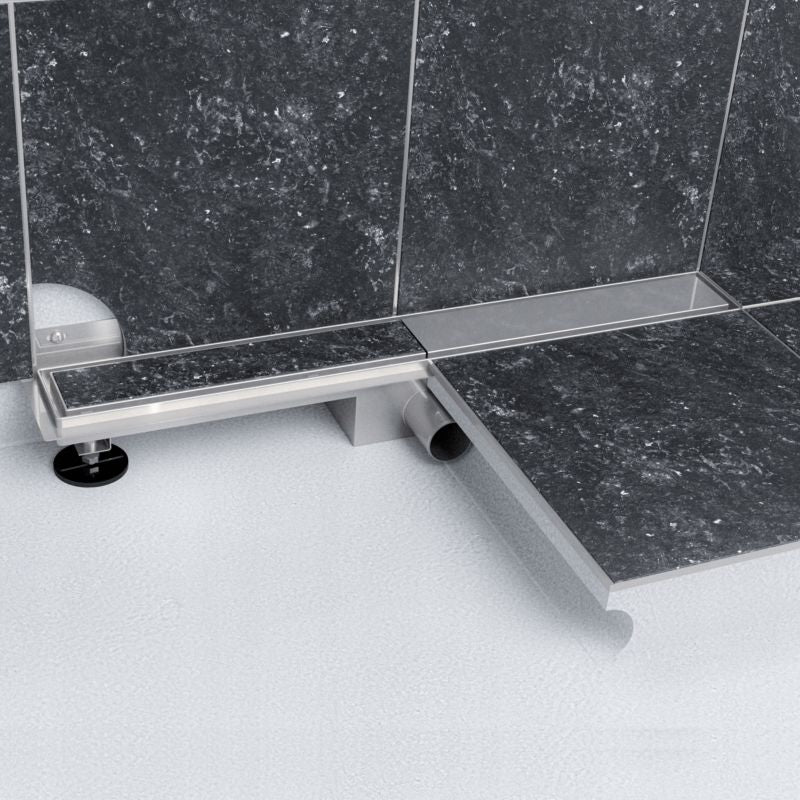 Durasan In Wall lineært bruseafløb 70 cm med metalafdækning 2-i-1 krom 1 stk.