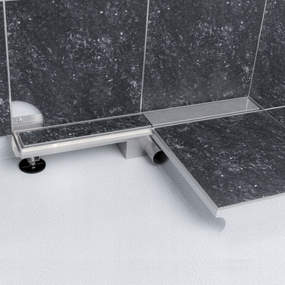 Durasan In Wall lineært bruseafløb 70 cm med metalafdækning 2-i-1 krom 1 stk.
