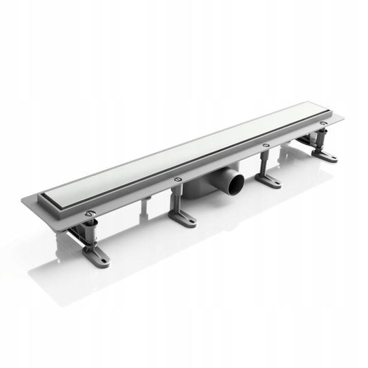 Kabi Smart Drain 50 cm lineært bruseafløb med metalrist 2-i-1 krom, 1 stk.