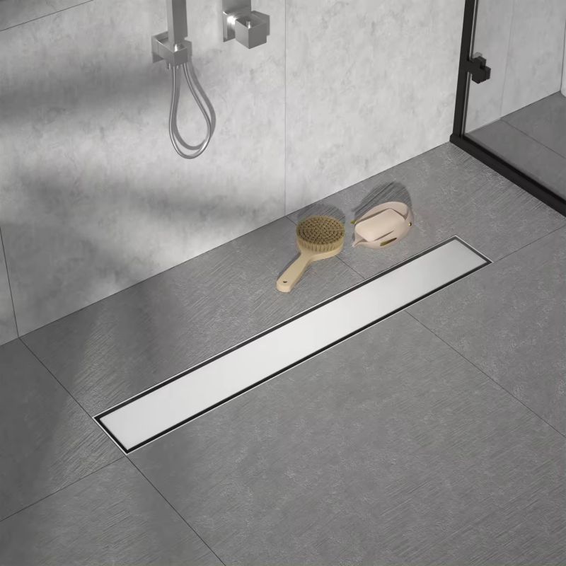 Kabi Smart Drain 50 cm lineært bruseafløb med metalrist 2-i-1 krom, 1 stk.