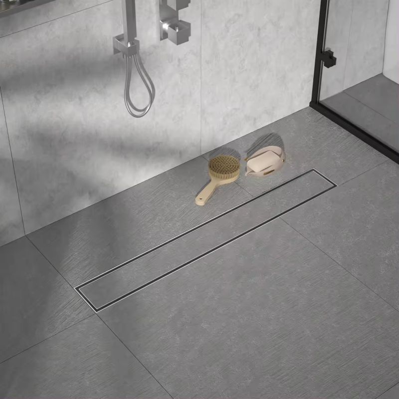 Kabi Smart Drain 50 cm lineært bruseafløb med metalrist 2-i-1 krom, 1 stk.