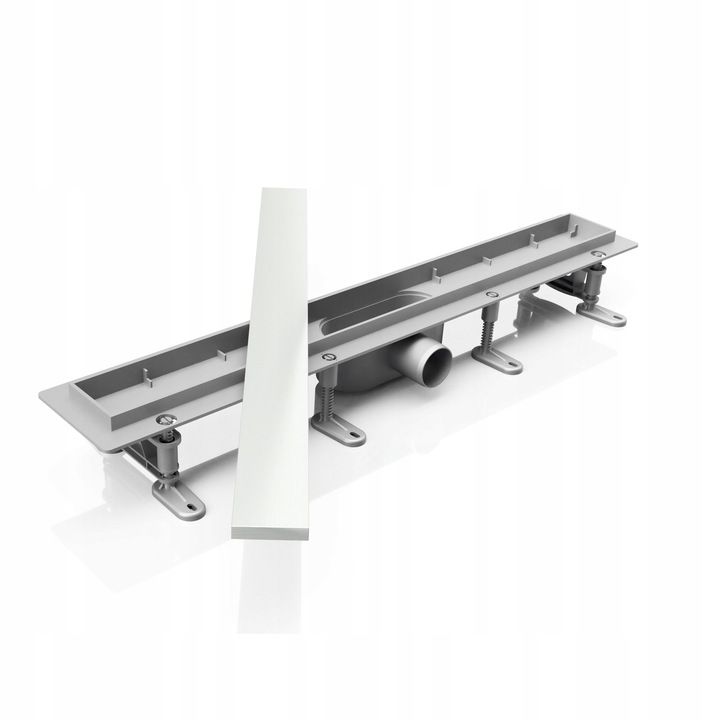 Kabi Smart Drain 50 cm lineært bruseafløb med metalrist 2-i-1 krom, 1 stk.