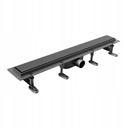 Kabi Smart Drain 2i1 lineært bruseafløb 50 cm med metalrist mat sort 1 stk.