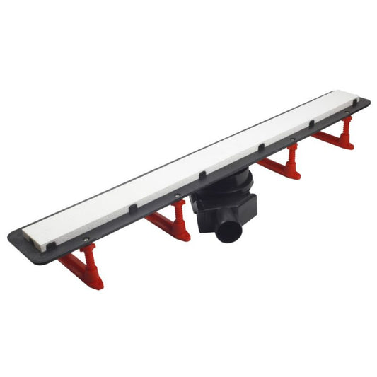 Pestan Confluo DRAIN LINE 850+ lineært bruseafløb med hvidt glas 85 cm, 1 stk.