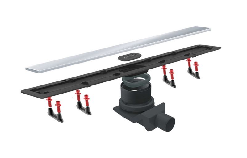 Pestan Confluo Frameless 55 cm lineært bruseafløb med metalafdækning 2-i-1 krom 1 stk.