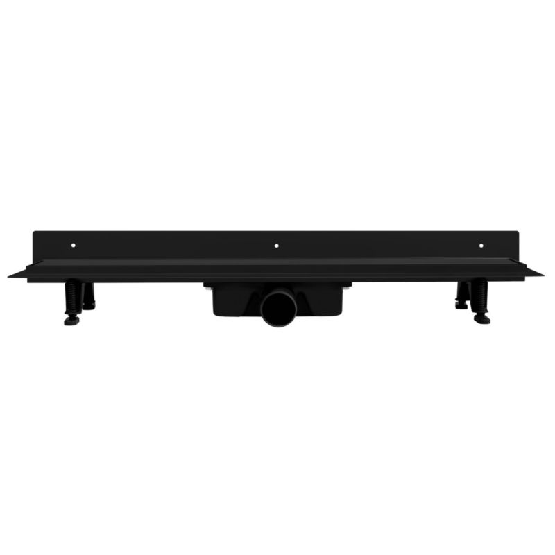Vogi vægmonteret lineært afløb med Duo rist til fliser 60 cm sort, 1 stk.