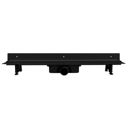Vogi vægmonteret lineært afløb med Duo rist til fliser 60 cm sort, 1 stk.