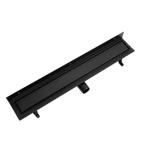 Vogi vægmonteret lineært afløb med Duo rist til fliser 70 cm sort 1 stk.