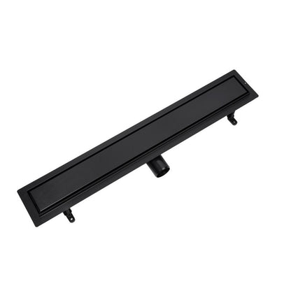 Vogi Duo lineært afløb med fliserist 70 cm sort 1 stk.