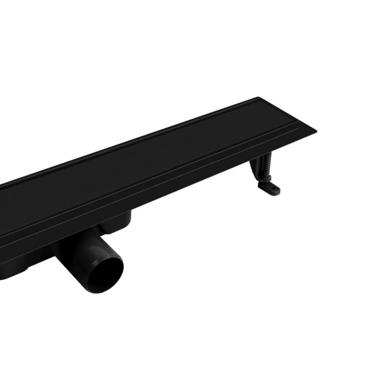 Vogi Duo lineært afløb med fliserist 70 cm sort 1 stk.