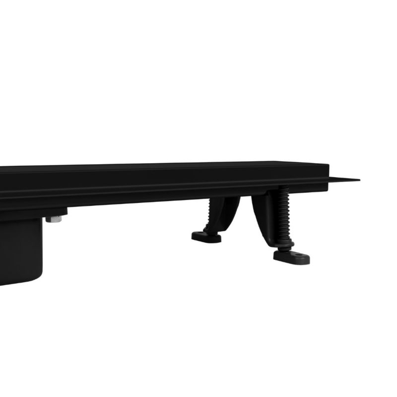 Vogi Duo lineært afløb med fliserist 70 cm sort 1 stk.